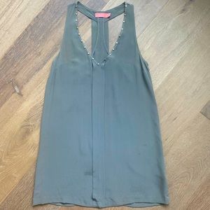 Australian brand Wish 100% Silk Studded Mini Razorback Dress/Tunic